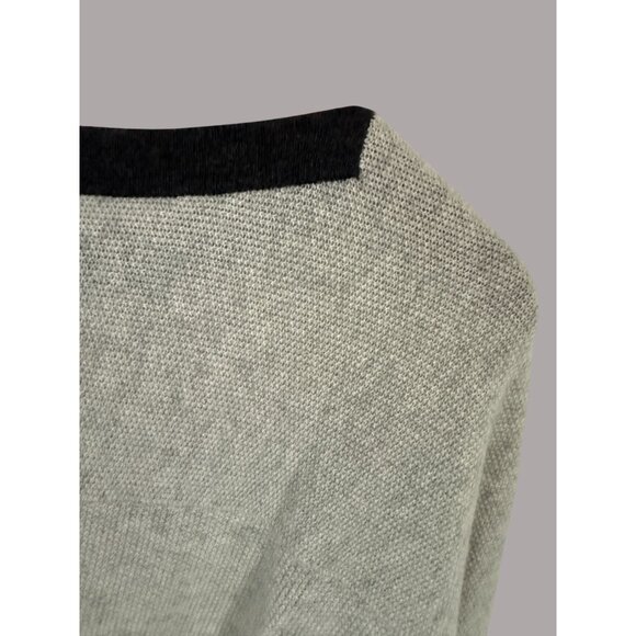 Duffy Oversized Sweater Tunic XS/S Gray & Black Cashmere Blend Boatneck Pullover - Picture 8 of 10